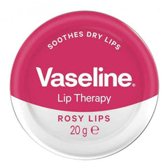 Vaseline Terapia Labial, lata retro, cuida labios y aporta hidratación suave.