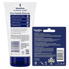 Vaseline Terapia Labial Original, hidratación duradera para labios secos.