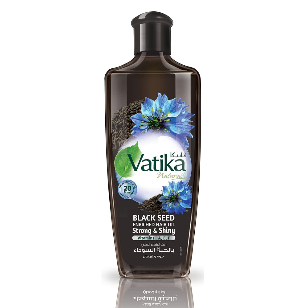 Vatika Naturals Dabur aceite semilla negra en frasco 300 ml para cabello saludable