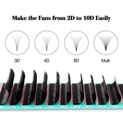 VAVALASH D-0.05 volume lashes with dramatic curl and lasting look.