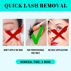 VAVALASH remover de pestañas para salón profesional, uso seguro.