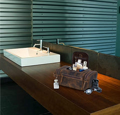 VC Vintage Couture: neceser hombre con boca amplia para acceso rápido.