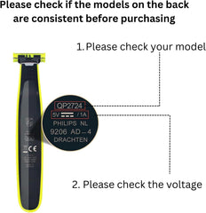 VCUMCLNR cargador 5V para Philips Norelco QP2834, protección integrada.