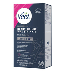 Veet aplicación fácil con bandas de cera cálidas para las manos.