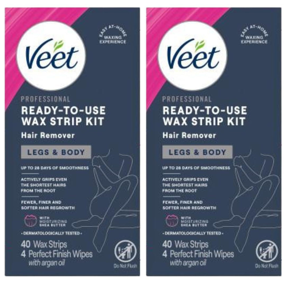 Kit Veet depilación cera fría para piernas y cuerpo, uso sin calor.