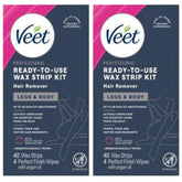Kit Veet depilación cera fría para piernas y cuerpo, uso sin calor.