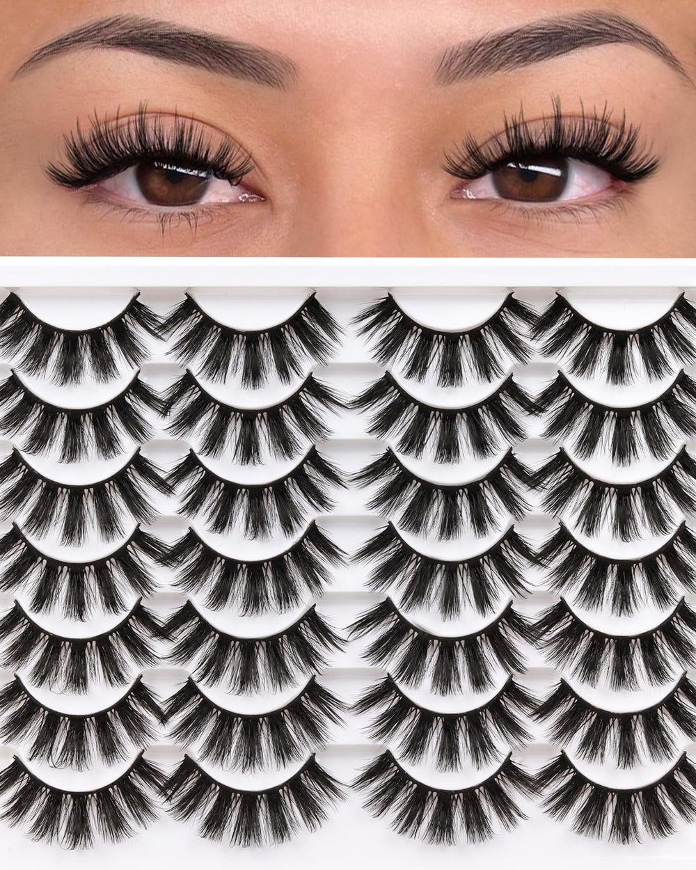 Veleasha 3D07, pestañas con efecto natural para mirada suave diaria.
