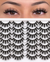 Veleasha 3D07, pestañas con efecto natural para mirada suave diaria.