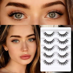 Pestañas Veleasha cruzadas con efecto natural para mirada suave