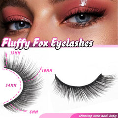 Veleasha Pestañas Wispy sintéticas suaves para look ligero y cómodo.