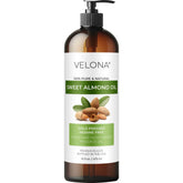 Velona Sweet Almond Oil bottle ready for daily skincare and nourishment.