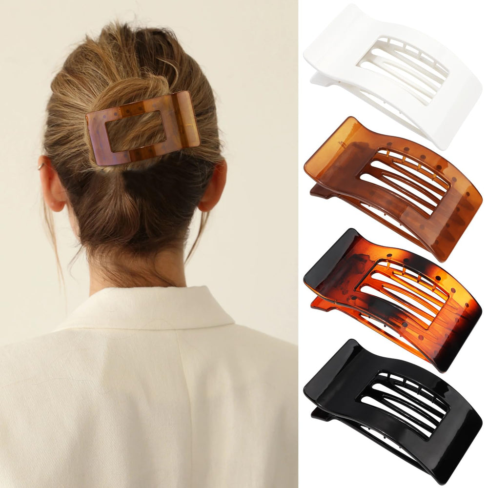 VELSCRUN clip cabello mate, enfoque cuadrado, agarre estable todo el día.