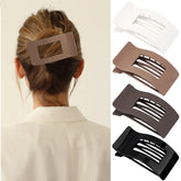 VELSCRUN pinzas planas para cabello con diseño cuadrado y agarre estable para uso diario.