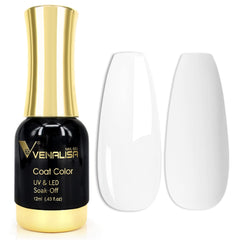 VENALISA gel uñas blanco puro en bote de 12 ml para manicura duradera