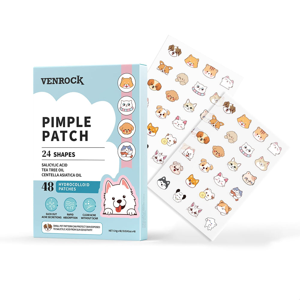 Venrock parches acné con diseño de perrito, absorción rápida para la piel