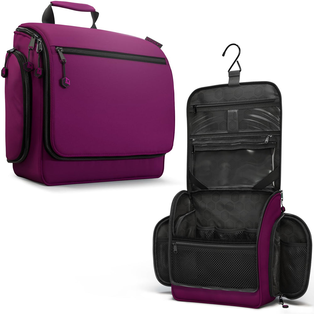 VENTURE 4TH bolsa de aseo colgante morada, ideal para acceso rápido durante el viaje