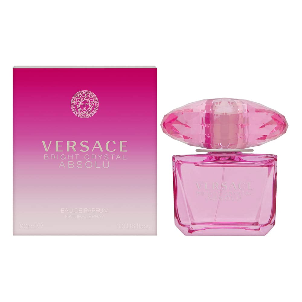 Versace Bright Crystal Absolu, frasco, aroma de flores duradero para ocasiones especiales.