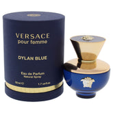 Versace Dylan Blue Pour Femme, botella frontal, ideal para uso diario.