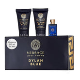 Versace Dylan Blue Set miniaturas: empaque elegante para regalo y colección