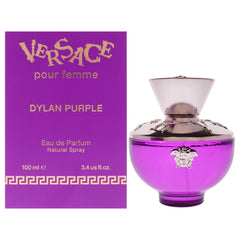Versace Dylan Purple, botella rosa brillante, ideal para uso diario y eventos.
