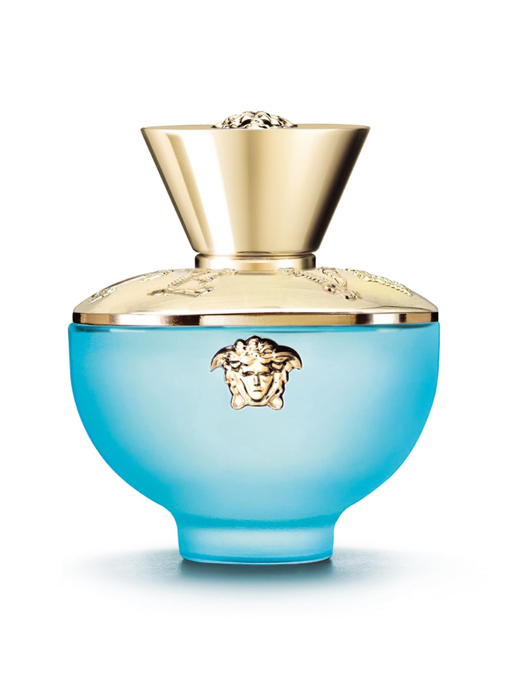 Frasco brillante de Versace Dylan Turquoise Pour Femme para uso diario.