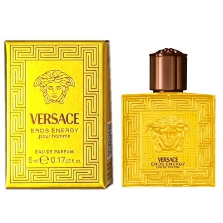 Versace Eros Energy mini frasco amarillo, ideal para llevar y perfumar en cualquier ocasión