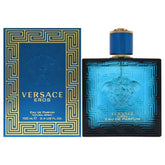 Versace Eros para hombre, botella frontal, perfume masculino moderno para ocasiones especiales.