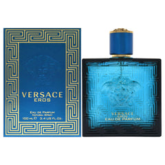 Versace Eros para hombre, botella frontal, perfume masculino moderno para ocasiones especiales.