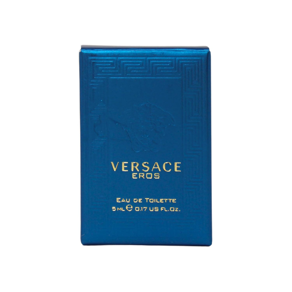 Versace Eros mini frasco de 5 ml, tamaño de viaje práctico para bolso.