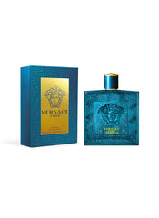 Versace Eros parfum spray closeup emphasizes bold scent with modern versatility.