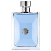 Versace Pour Homme, botella frontal; aroma clásico para uso diario y confianza.