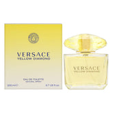 Versace Yellow Diamond, frasco frontal, aroma luminoso para ocasiones especiales.