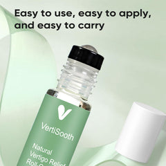 VERTISOOTH convenient-roll-on design targets temples, neck and behind ears for easy application.