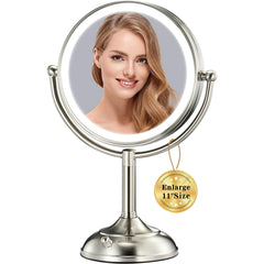 Espejo de maquillaje VESAUR iluminado con amplia superficie para aplicación rápida y detallada