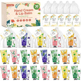 VESPRO ensemble crèmes mains et baumes lèvres – 30 pièces, parfait cadeau remerciement.