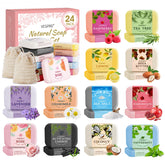 VESPRO jabon natural set regalo 24 barras lavanda: aroma relajante para piel suave.