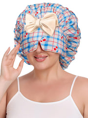 Gorra Vettres de satén doble capa para dormir protege el cabello durante la noche.