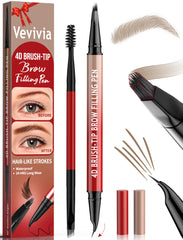 Lápiz Vevivia Cejas con 4D cepillo curvo para relleno natural.