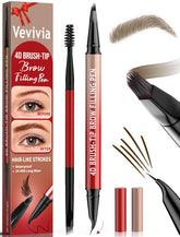 Lápiz de cejas Vevivia con brocha 4D para rellenar naturalmente