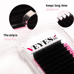 VEYES INC fibras PBT coreanas, seda premium, acabado mate para pestañas duraderas.