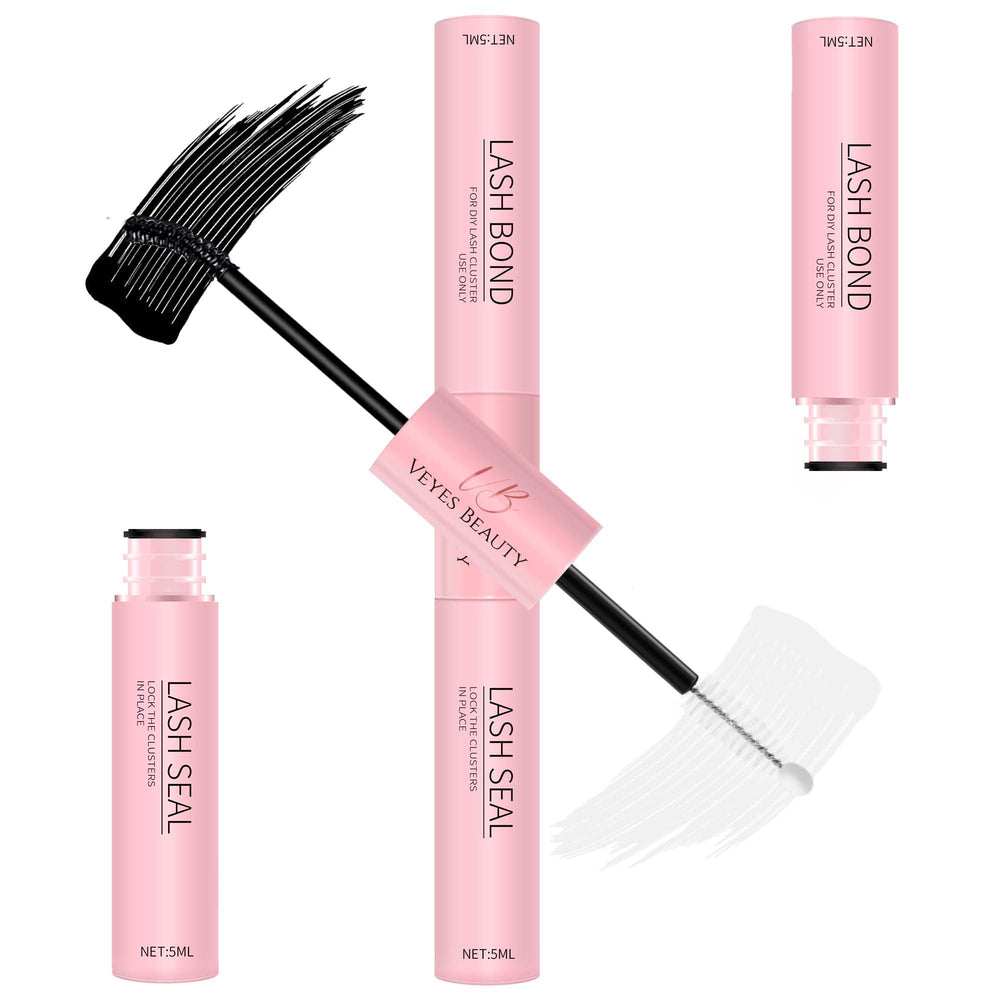 VEYESBEAUTY lash bond-seal bottle close-up for easy 2-in-1 lash application