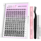 VEYESBEAUTY kit de clusters pour cils - application simple et rapide.