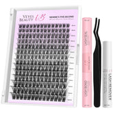 VEYESBEAUTY Ensemble de cils en groupes, emballage pratique pour ranger le kit.