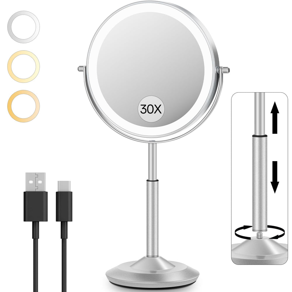Espejo VFD con aumento 30x/1x para detalles precisos
