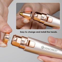 VG VOGCREST: cabeza titanio doble anillo, corte suave y seguro.