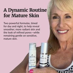 Application jour Vibriance – sérum vitamine C, peau hydratée.