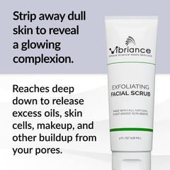 Texture crèmeuse de l’exfoliant Vibriance pour peau lisse après le nettoyage