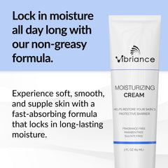 Vibriance con algas rojas y squalane vegetal para firmeza y elasticidad.