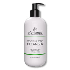 Vibriance nettoyant visage huile-en-mousse sur bouteille pour hydratation douce.