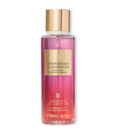 Bruma corporal Victoria's Secret con fresa y champán, aroma floral frutal para uso diario.